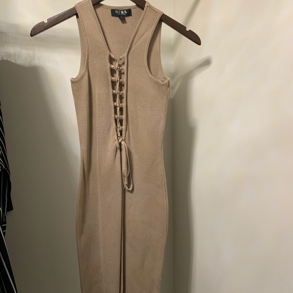 Mini ribbed dress - Picture 2 of 3